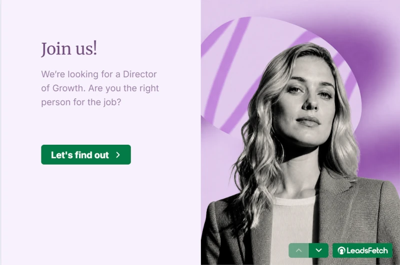 Job application form template preview